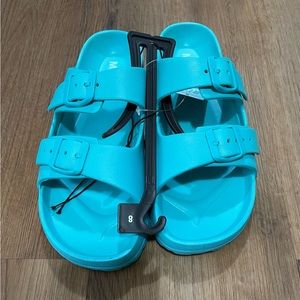 Mixit- Blown Eva Flip Flops Size 8 - French Turquoise - NWT!